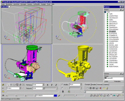 Ansichten in Peak3D